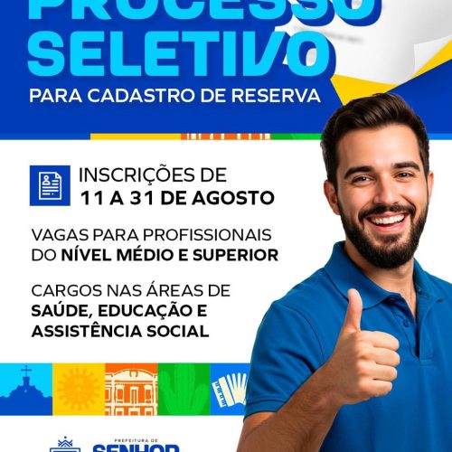 Prefeitura de Senhor do Bonfim abre inscrições de processo seletivo para formação de cadastro reserva com cargos em diversas secretarias