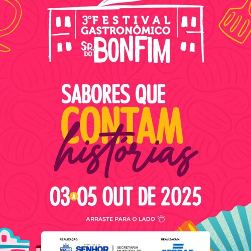 3º Festival Gastronômico de Senhor do Bonfim acontece de 3 a 5 de outubro e inscrições começam nesta segunda-feira (18)