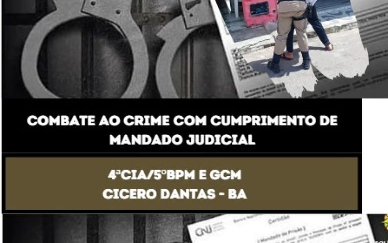 Euclides da Cunha:Cumprimento de Mandado de Prisão