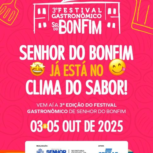 Festival Gastronômico de Senhor do Bonfim chega à 3ª edição com 14 estabelecimentos participantes