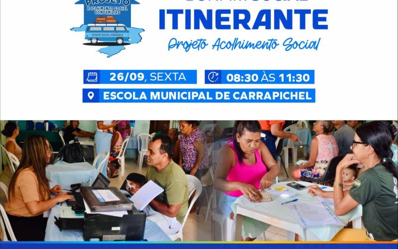 Bonfim Social Itinerante: Prefeitura realiza mais uma edição do projeto em Carrapichel nesta sexta (26)