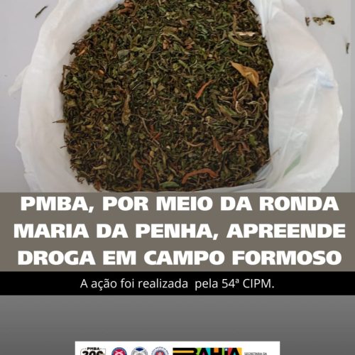 Apreensão de Droga em ocorrência de Descumprimento de Medida Protetiva em Campo Formoso