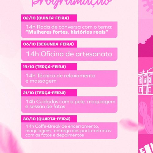 Prefeitura de Senhor do Bonfim promove programação especial em alusão ao Outubro Rosa