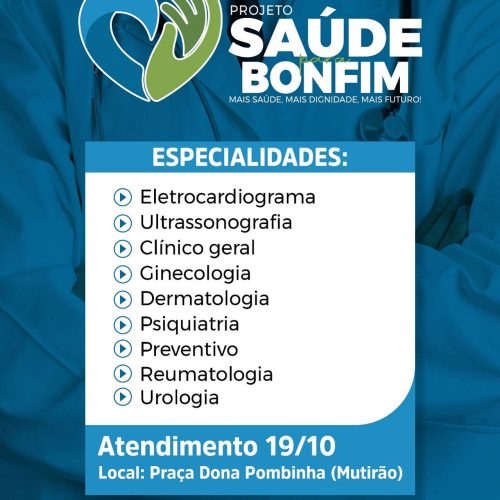 Projeto “Saúde para Bonfim” leva atendimentos gratuitos ao Alto da Maravilha