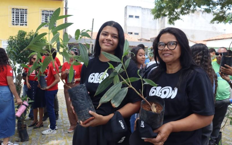 Prefeitura de Senhor do Bonfim promove ação de arborização com plantio e distribuição de mudas nos bairros Populares e Novo Horizonte