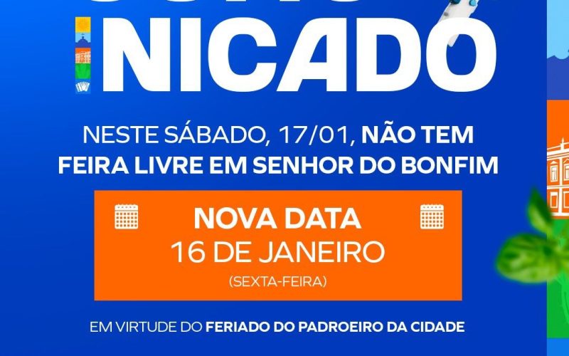 Feira Livre de Senhor do Bonfim será antecipada para esta sexta (16)