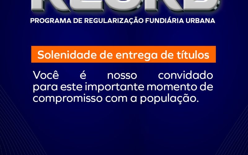 Prefeitura de Bonfim anuncia Regularização Fundiária Urbana