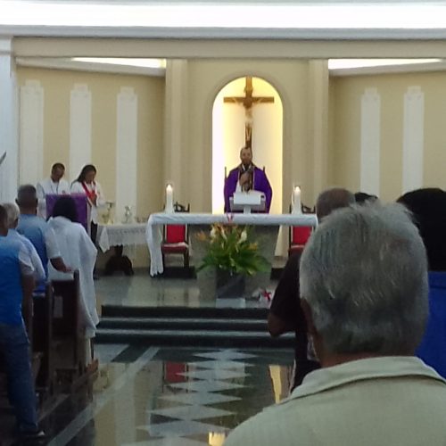 Celebração da missa de sétimo dia pela morte do cabo Glauber Rosa