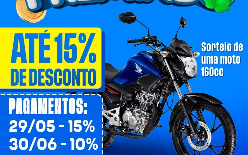 Prefeitura de Senhor do Bonfim anuncia IPTU Premiado com descontos e sorteio de moto 160cc