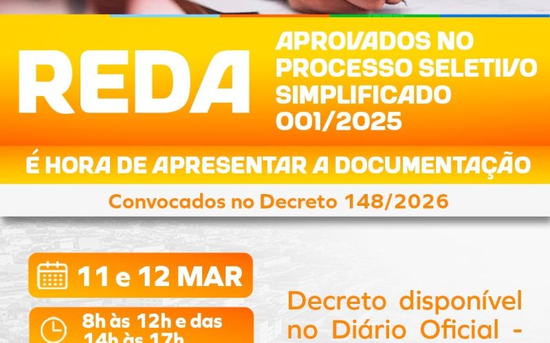 Prefeitura de Senhor do Bonfim publica mais uma convocação de aprovados no processo seletivo 001/2025