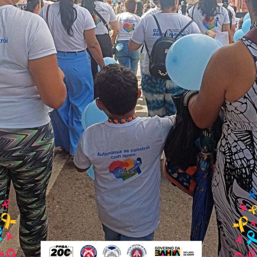 Polícia Militar participa de caminhada pela conscientização do autismo em Euclides da Cunha