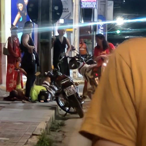 Fiação irregular em poste provoca acidente com motociclista em Senhor do Bonfim