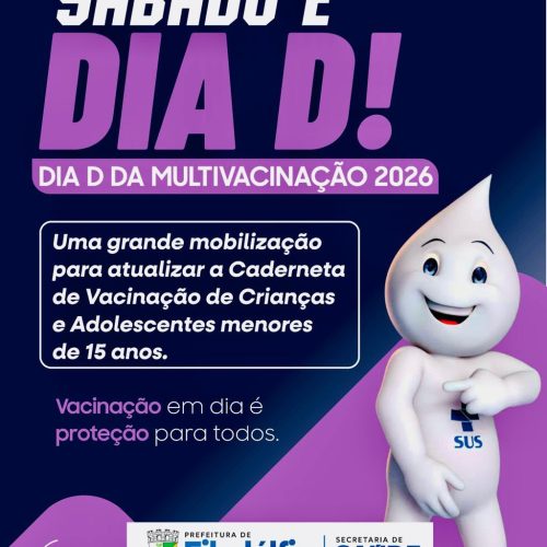 Filadélfia realiza Dia D da Multivacinação neste sábado para crianças e adolescentes