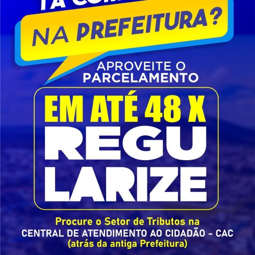 Oportunidade: Prefeitura de Senhor do Bonfim oferece parcelamento de débitos tributários em até 48 vezes
