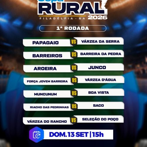 Copa Rural de Filadélfia 2026 começa neste domingo e promete movimentar comunidades do município