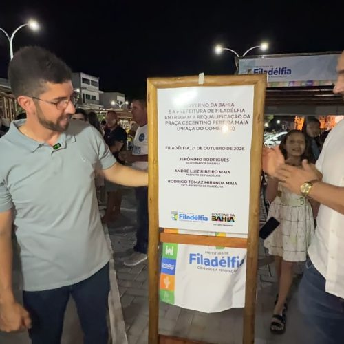 Prefeitura de Filadélfia entrega Praça do Comércio requalificada e valoriza o coração da cidade