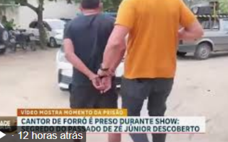 Cantor de forró é preso antes de subir no palco; ele é acusado de tentativa de assassinato