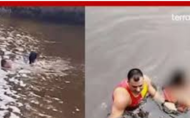 Enfermeira cai de ponte ao tentar tirar foto com namorado e precisa ser resgatada