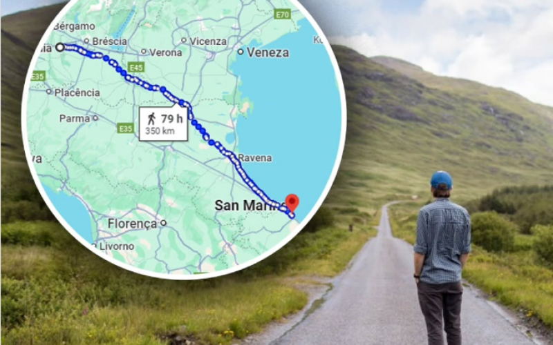 Homem percorre 350 km a pé para esfriar a cabeça depois de discutir com a esposa