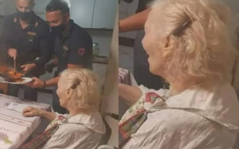 Sozinha e com fome mulher chama a policia na Itália