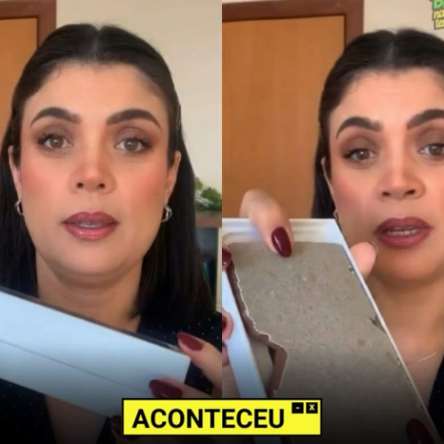 Mulher compra celular e recebe tijolo