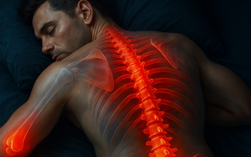 Dormir de bruços é um dos hábitos que mais sobrecarregam a coluna cervical e lombar