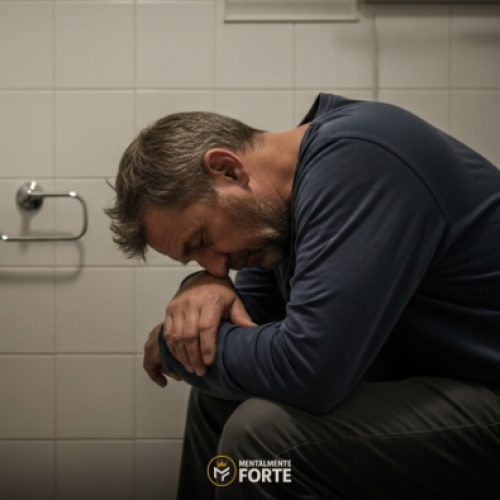 Homens passam horas escondidos no banheiro não por preguiça, mas por exaustão emocional silenciosa