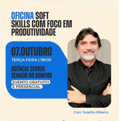 Senhor do Bonfim realiza oficina gratuita sobre competências sócio emocionais com foco em produtividade nesta terça (7)