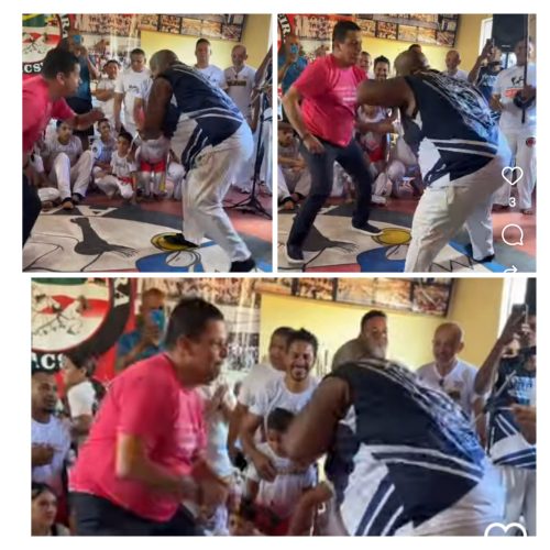 Prefeito Laércio Júnior participa de roda de capoeira na Fazenda Urubu