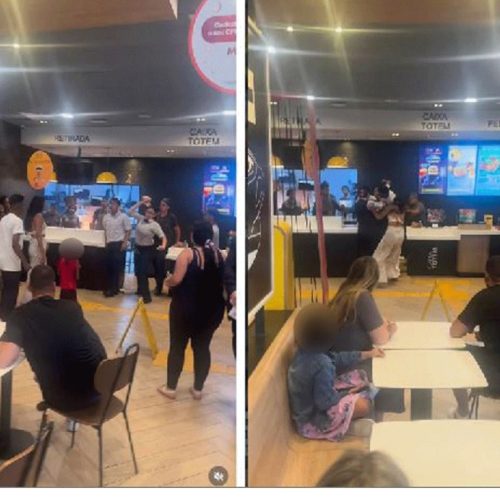 Funcionários e clientes do Mc Donald’s trocaram socos