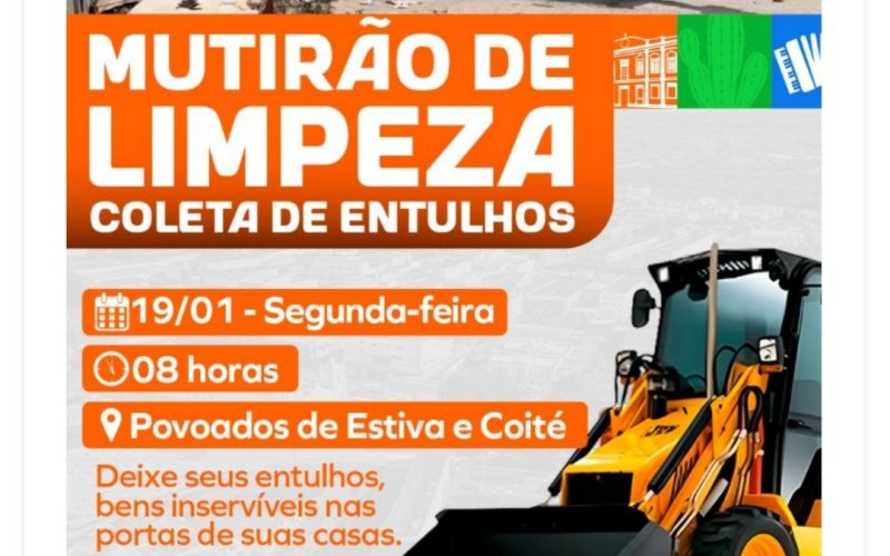 Mutirão de limpeza em Sr.do Bonfim