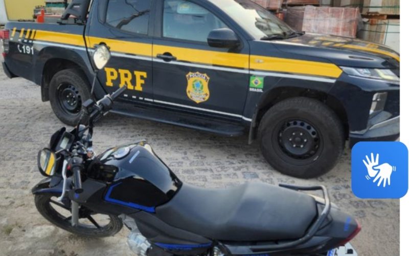 Em Senhor do Bonfim (BA), PRF recupera motocicleta com registro de furto