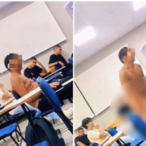 Aluno fica nu: Estudante tem surto e causa tumulto em sala de aula