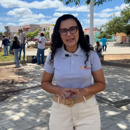 Prefeita Dra.Fabiane Azevedo anunciou praça totalmente reformada em Ponto Novo