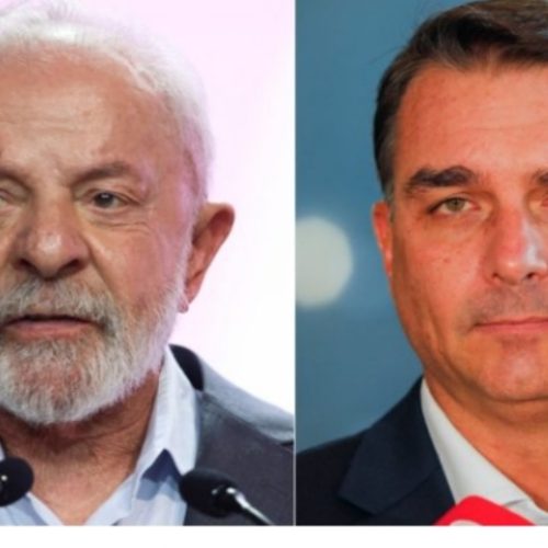 Manchete: Lula aparece com 42,7% contra 35,6% de Flávio Bolsonaro no 1º turno, aponta Futura/Apex