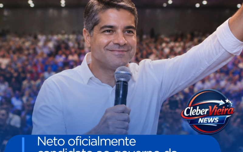 ACM Neto oficializa candidatura ao Governo da Bahia e confirma disputa contra Jerônimo Rodrigues