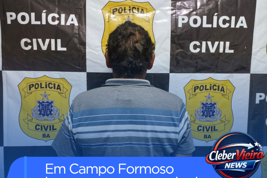 Polícia Civil prende homem acusado de estupro de vulnerável em Campo Formoso