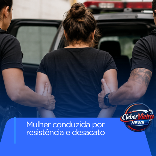 PMBA através do 6ºBatalhão conduz uma mulher por resistência, desacato em Canavieira, Senhor do Bonfim-BA