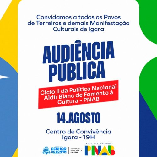 PNAB: Prefeitura de Senhor do Bonfim realiza audiência pública do Ciclo II em Igara nesta quinta (14)