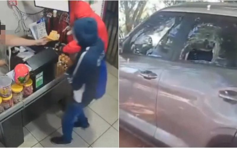 Dono de mercadinho mata suspeito de assalto e tem carro destruído por familiares de bandido