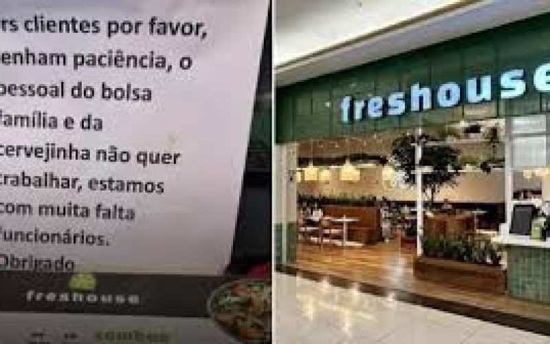 Restaurante culpa Bolsa Família e “cervejinha” por falta de equipe