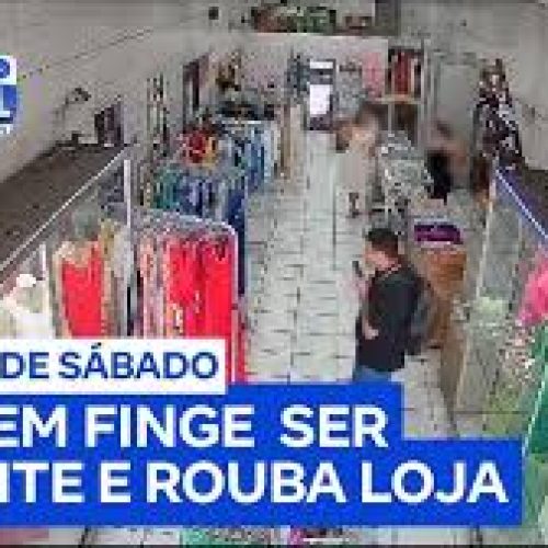 Homem finge escolher presente para a esposa e assalta loja de roupas em SP