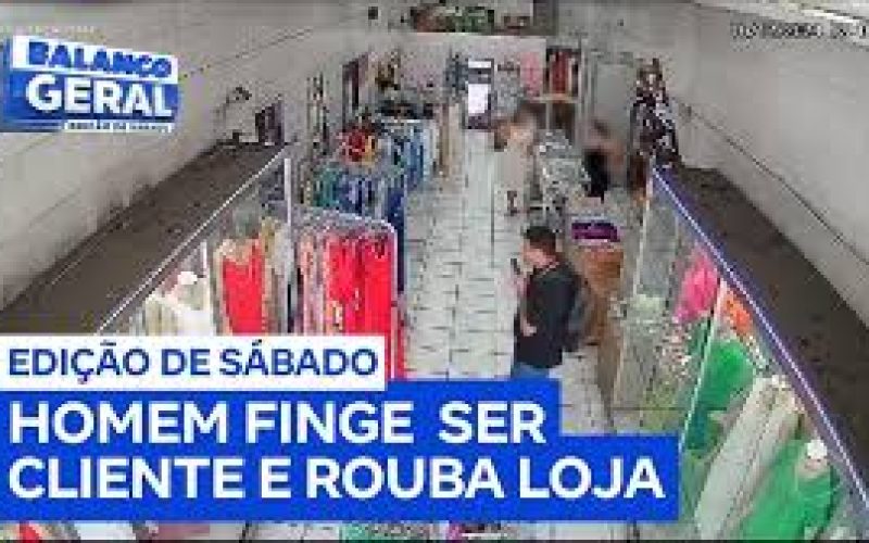 Homem finge escolher presente para a esposa e assalta loja de roupas em SP