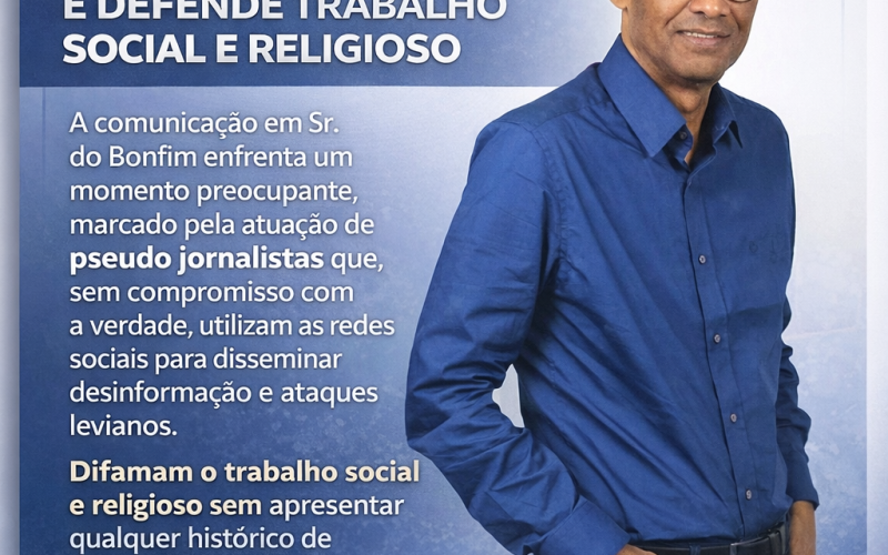 POSICIONAMENTO: Cleber Vieira critica pseudo jornalismo e defende trabalho social e religioso