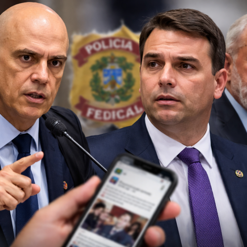Moraes manda PF abrir inquérito contra Flávio por post sobre Lula
