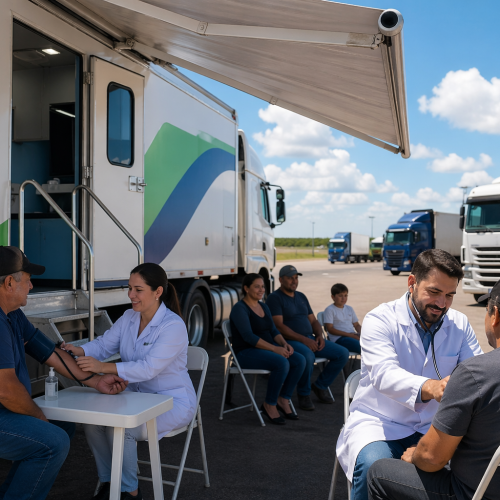 Ministério da Saúde leva atendimento às estradas e alcança 3 mil caminhoneiros e familiares em três meses