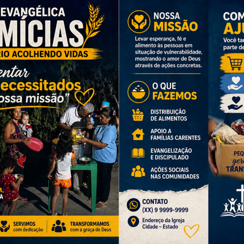 Igreja Evangélica PrimíciasMinistério Acolhendo VidasAlimentar os necessitados é nossa missão