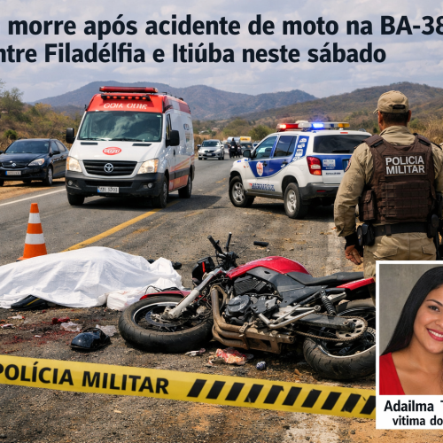 Tragédia na região: jovem morre em acidente entre Filadélfia e Itiúba