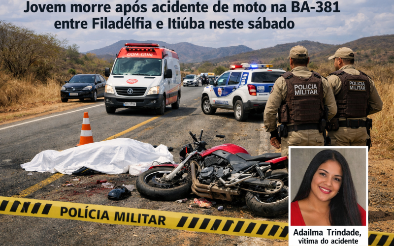 Tragédia na região: jovem morre em acidente entre Filadélfia e Itiúba