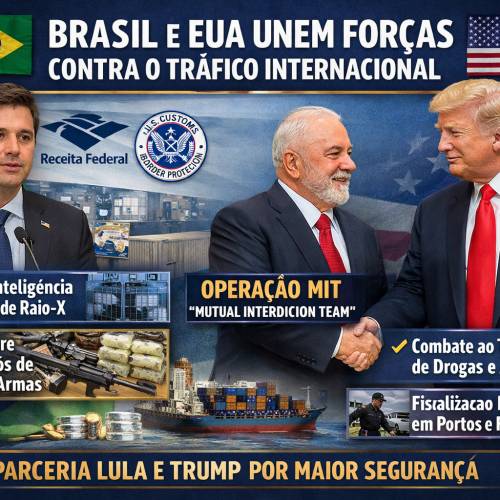 Brasil e Estados Unidos firmam parceria para combater tráfico internacional